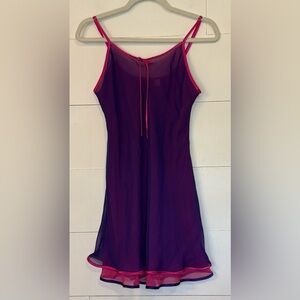 Frederick's of Hollywood Pink and Purple Sheer Dress